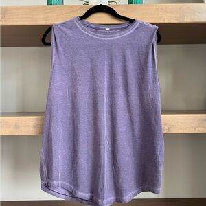 Lululemon Brunswick Muscle Tank- Purple Sleeveless Muscle Tee with Relaxed Fit